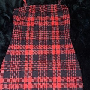Plaid Tank Top Mini Dress